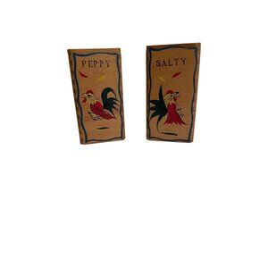 Vintage Wooden Salt and Pepper Shakers